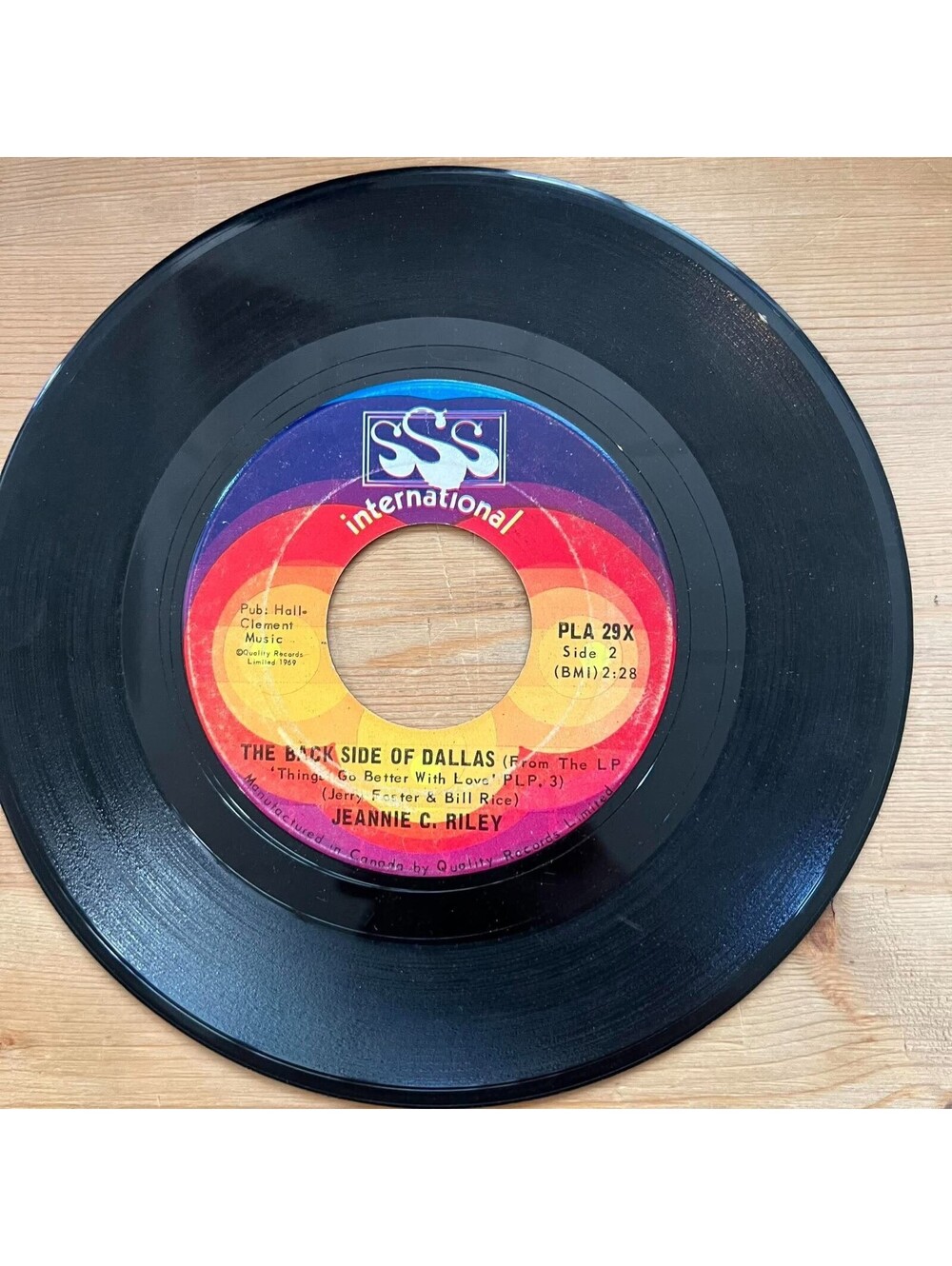Jeannie C. Riley-The Back Side of Dallas/Things goBetter with Love 45rpm VG+ R17
